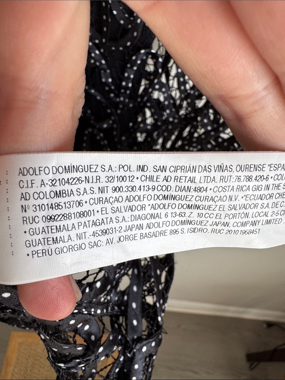 Adolfo Dominguez Costura Black Mesh Ribbon Cocktail Dress Size US 4 EU 38 Sheer - Picture 7 of 12